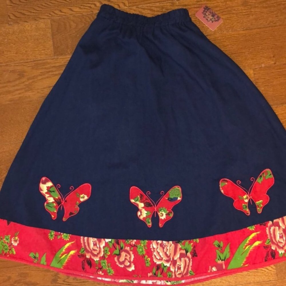 🦋COTTON AMOUR🦋BUTTERFLIES AND FLOWERS A-LINE🦋